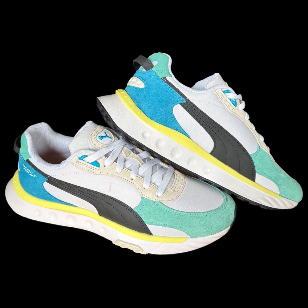 Puma Elektro Aqua Wild Rider “Rollin” Men’s size 11 Lifestyle sneakers EUC 1X